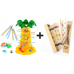 HRA PADAJÍCÍ OPIČKY OPICE + MÍKÁDO V DŘEVĚNĚ KRABIČCE