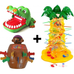 HRA PADAJÍCÍ OPIČKY OPICE + KROKODÝL U ZUBAŘE + PIRÁT V SUDU 